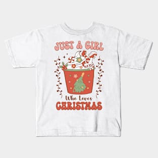 Just a Girl Who Loves Christmas Kids T-Shirt